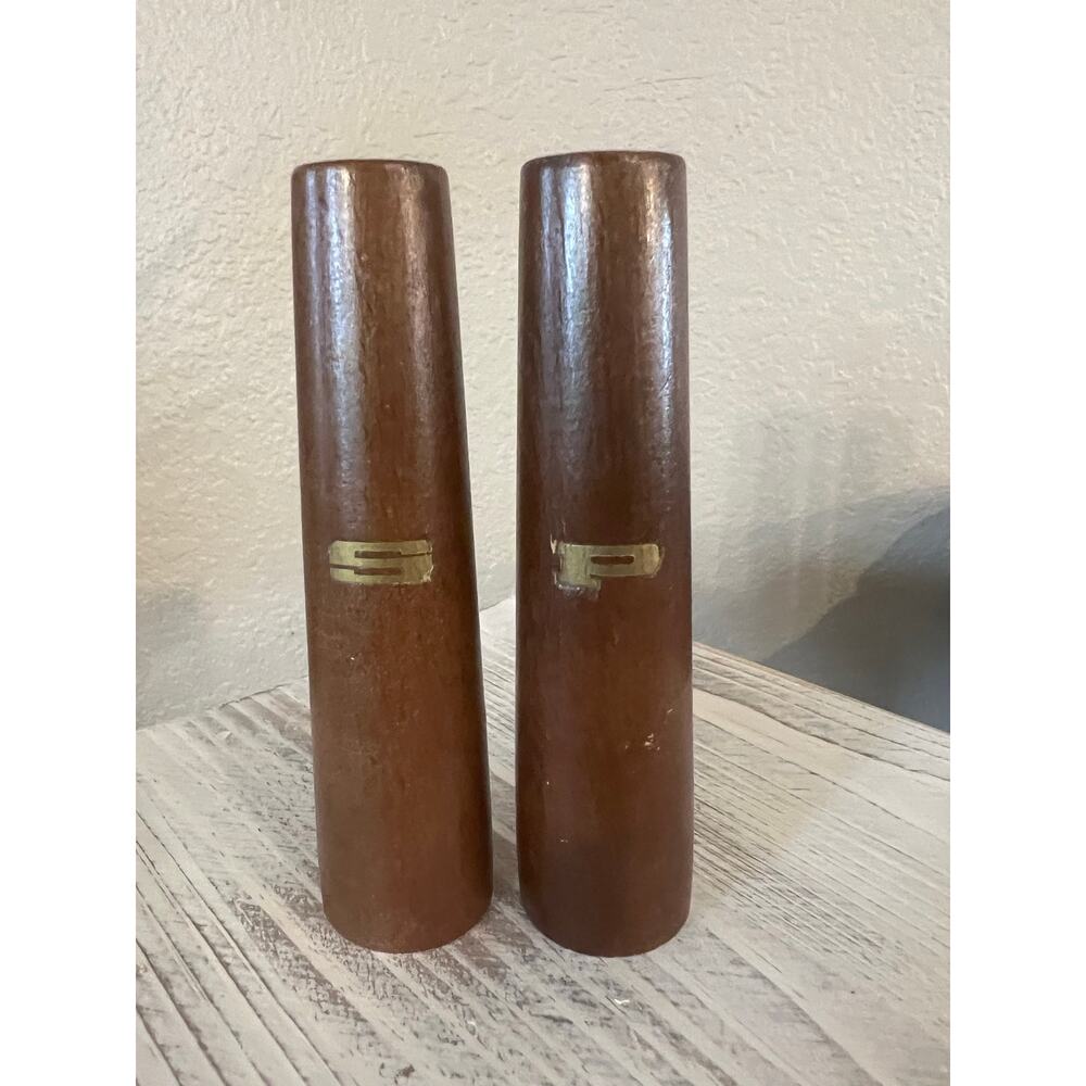 Vtg Hardwood Salt Pepper Shakers MCM Kitchen Japan
